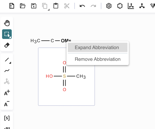 Molecule with S-Group Expansion